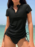 Tankini com Zíper Minimalista