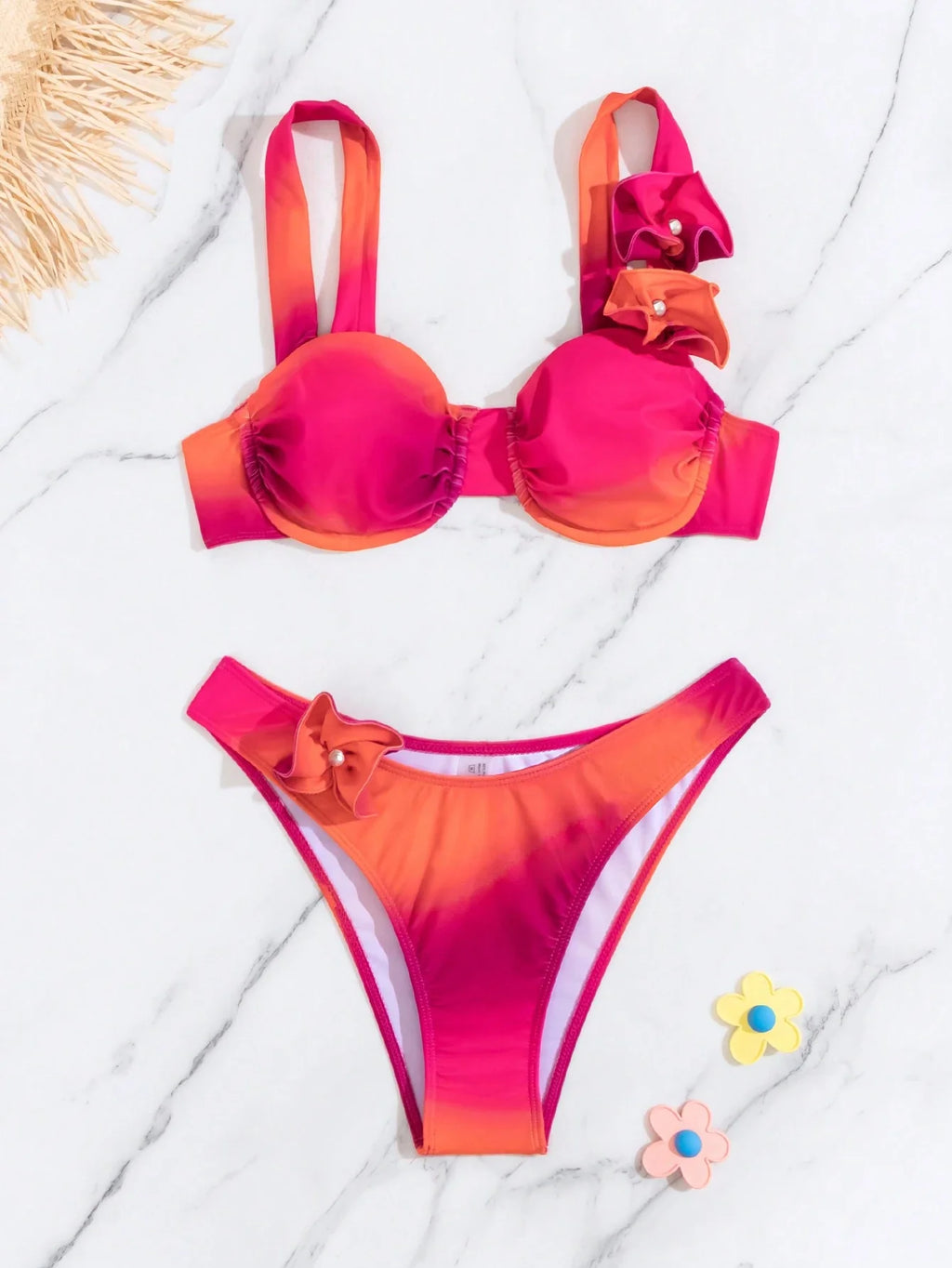 Biquíni Luxo Verão Flor 3D Chloe