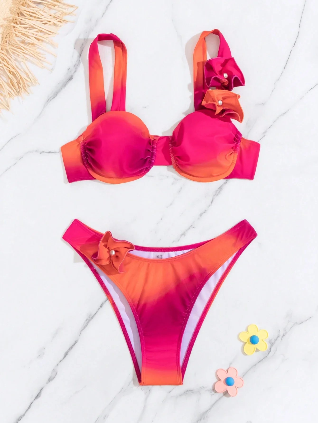 Biquíni Luxo Verão Flor 3D Chloe