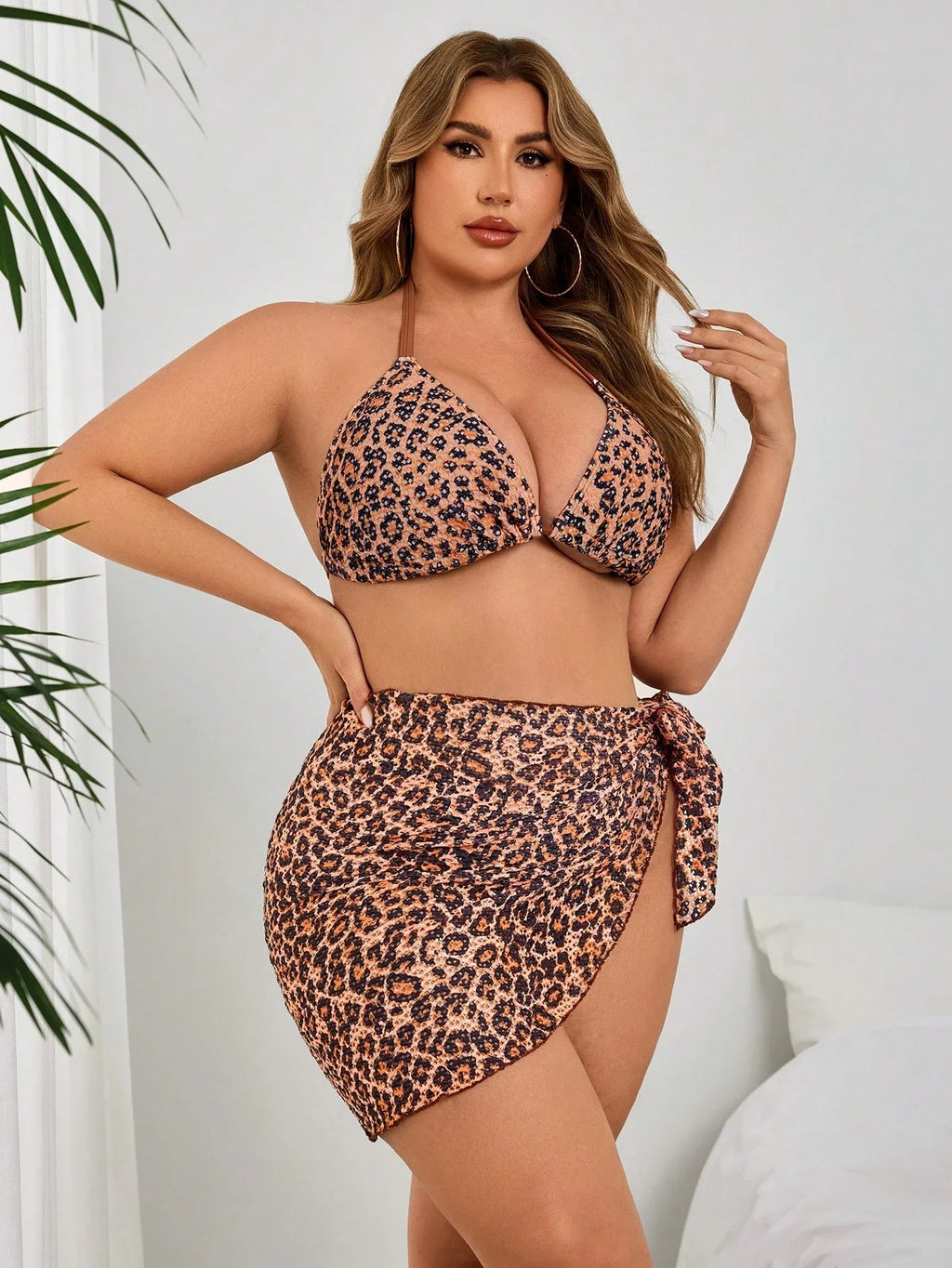 Conjunto Biquíni 3 Peças Plus Size Zaynira