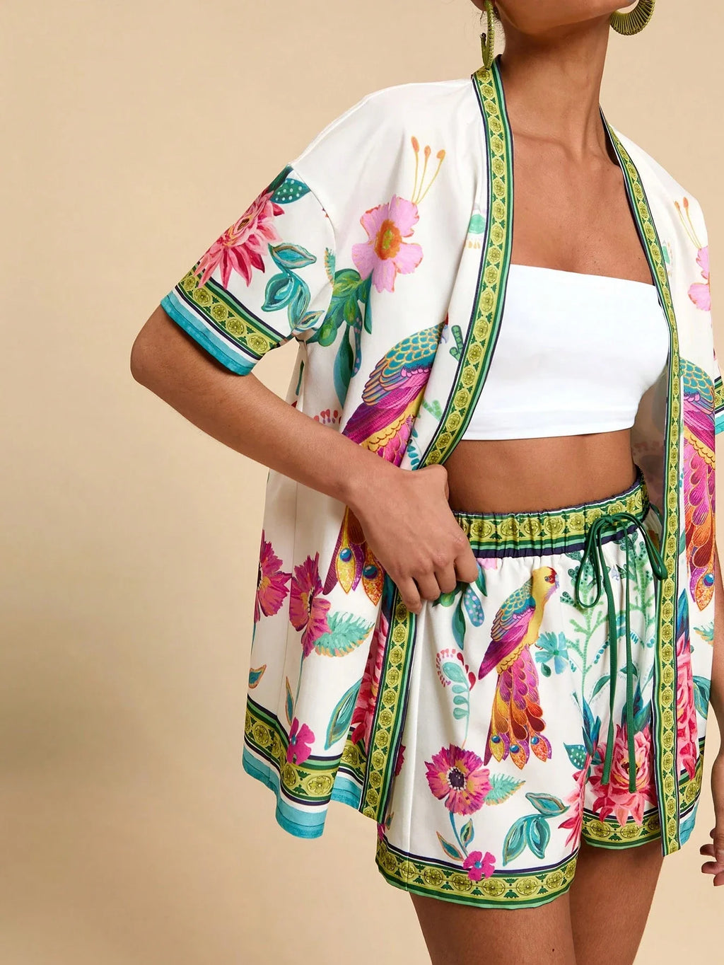 Conjunto Tropical 2 Peças Casual