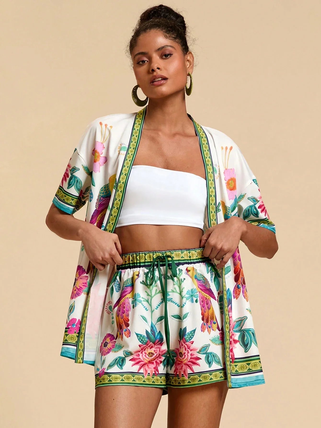 Conjunto Tropical 2 Peças Casual