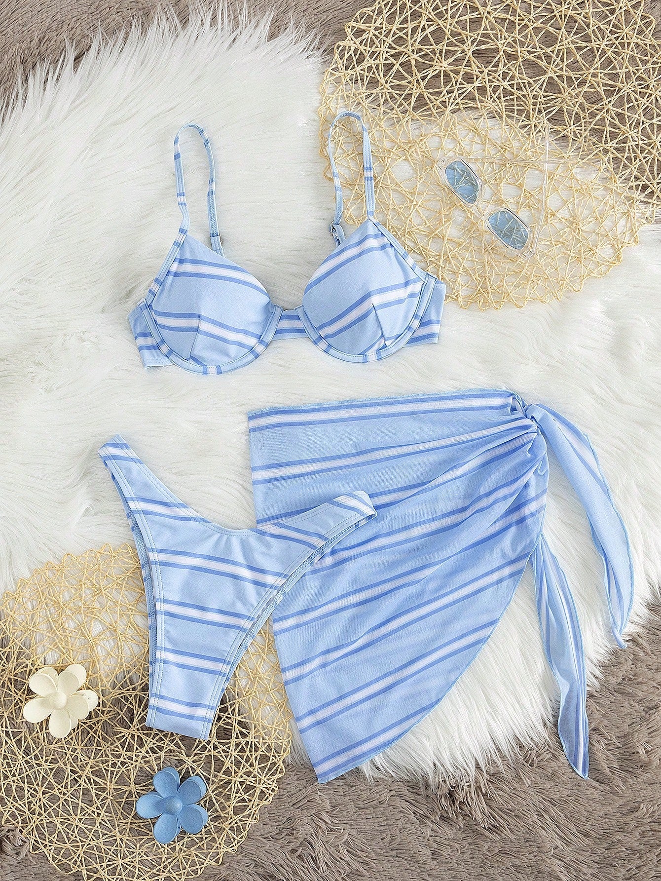 Conjunto Biquíni 3 Peças Blue