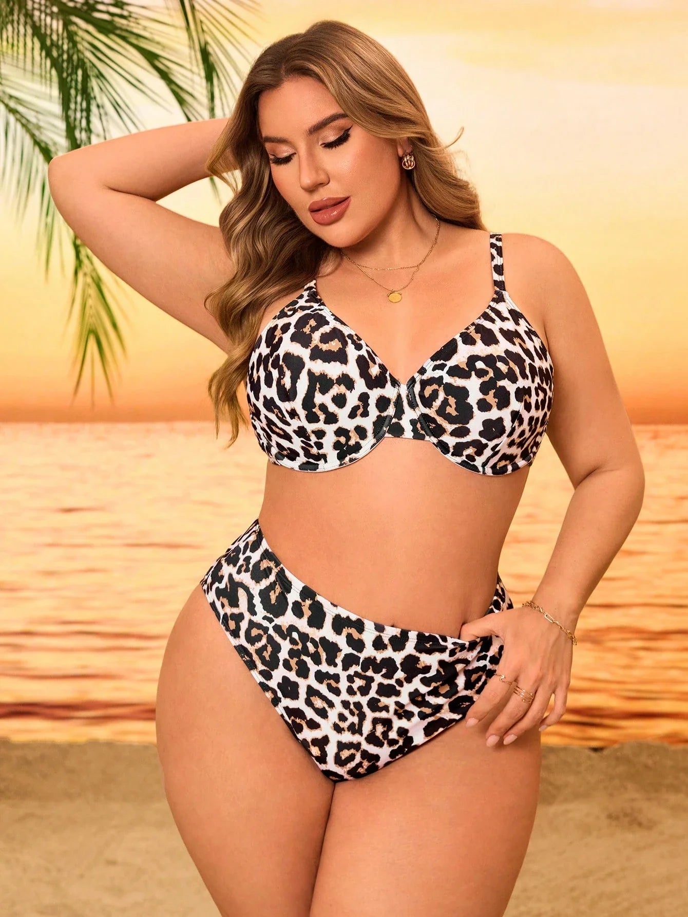 Biquíni Plus Size Animal Print