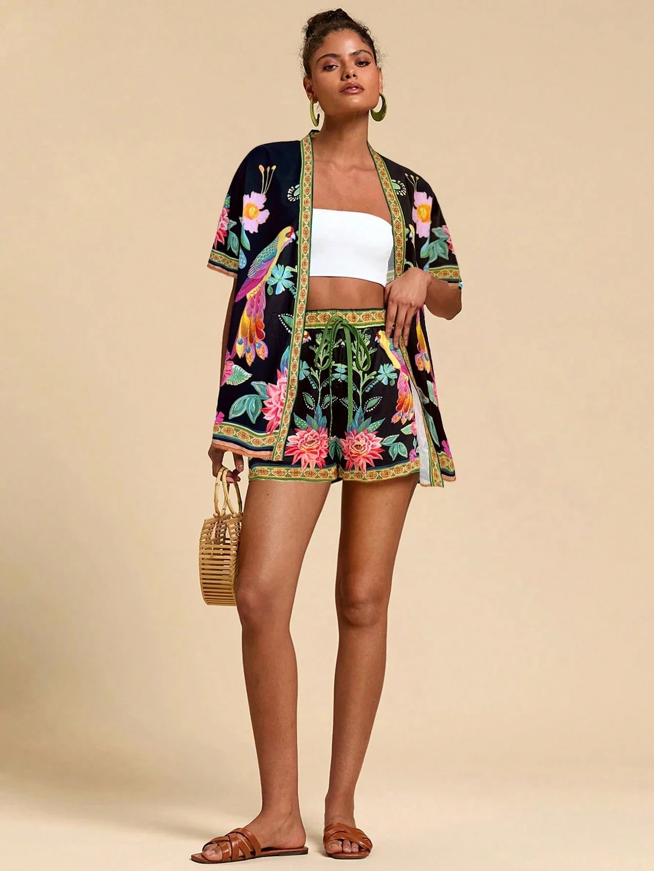 Conjunto Tropical 2 Peças Casual