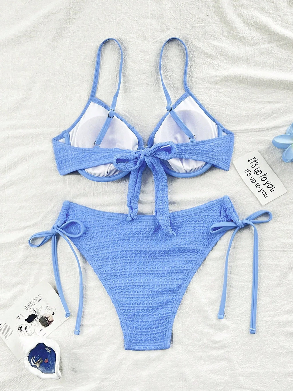 Biquíni Franzido Azul