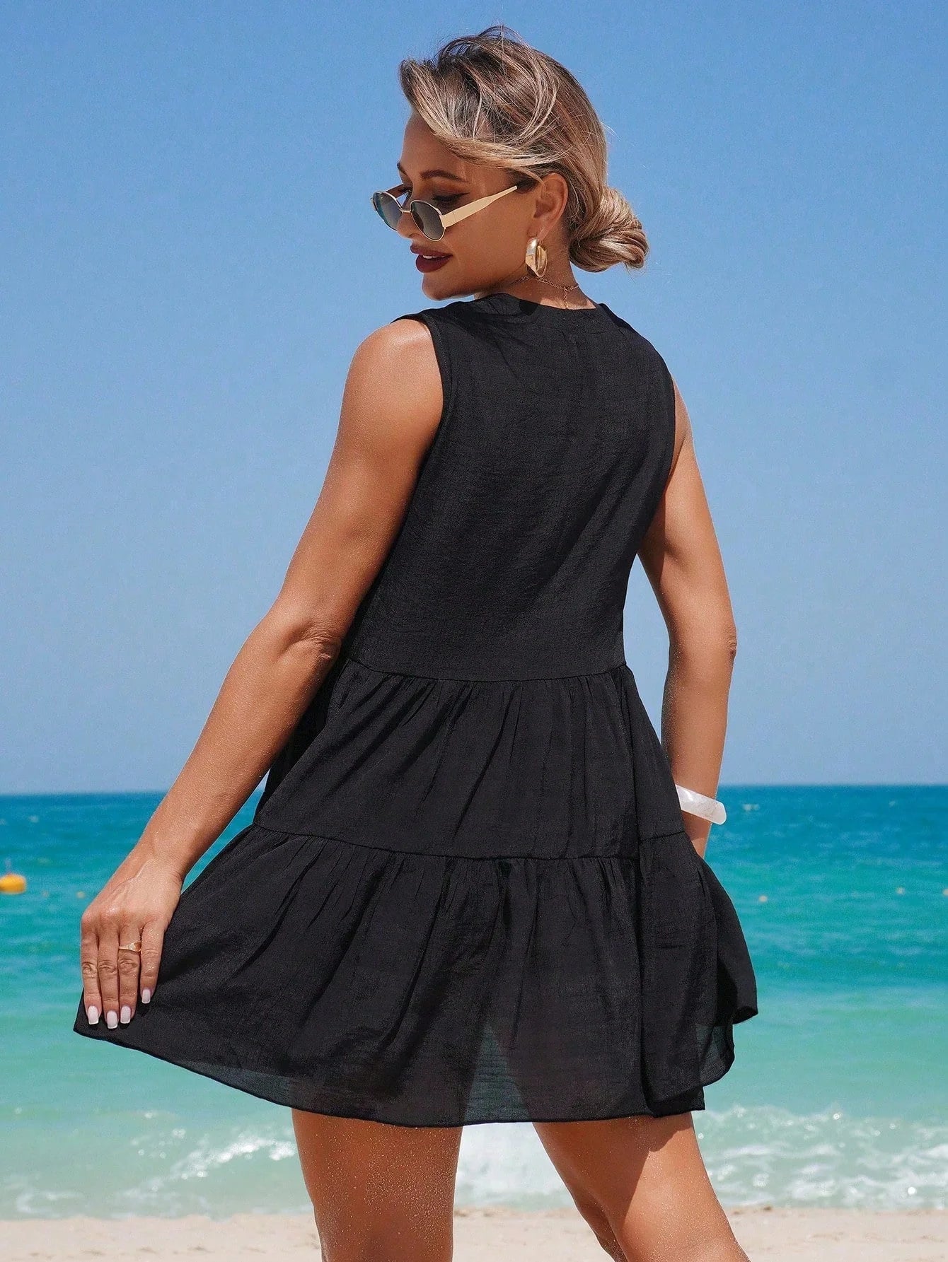 Vestido Saída de Praia Preto Noemi