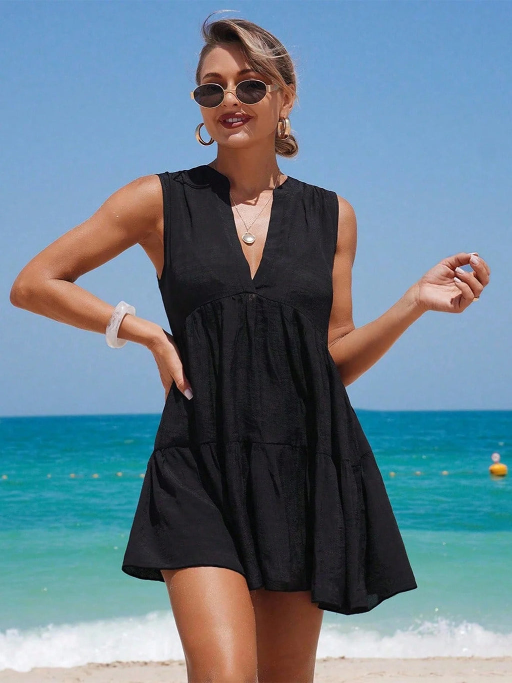 Vestido Saída de Praia Preto Noemi
