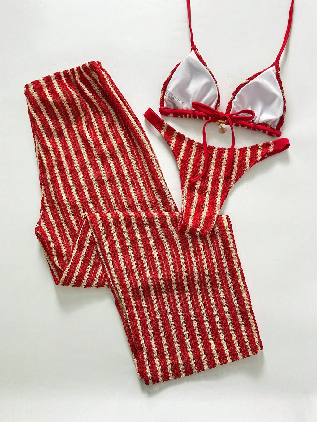 Conjunto Biquíni 3 Peças Crochê