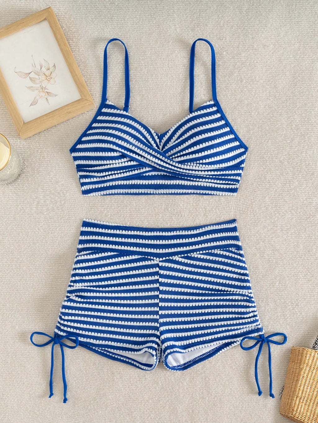 Conjunto Biquíni Shorts 2 Peças Texturizado Alice