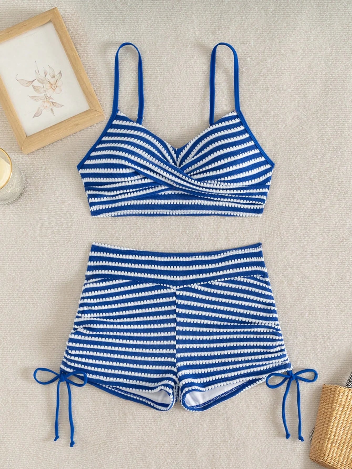 Conjunto Biquíni Shorts 2 Peças Texturizado Alice