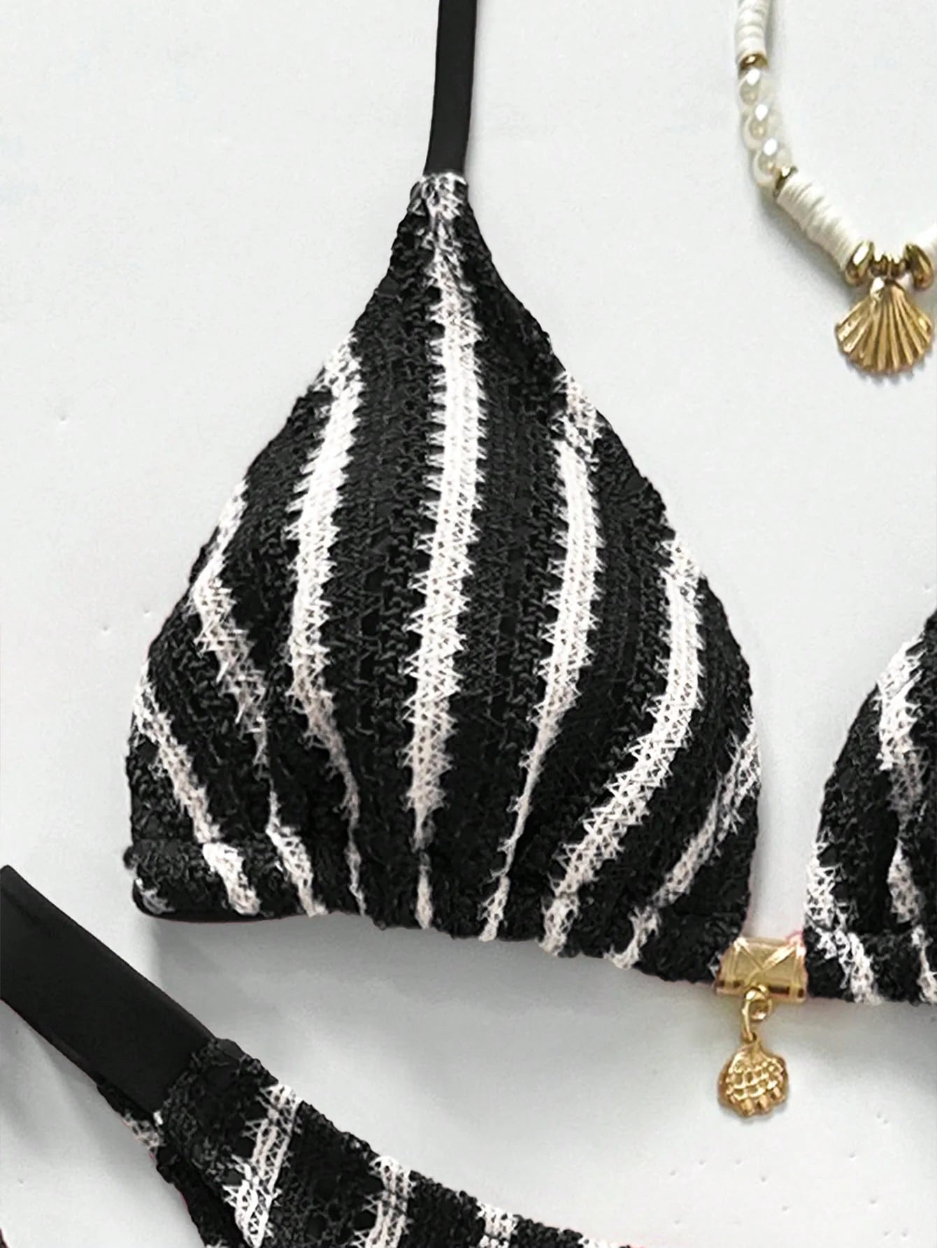 Conjunto Biquíni 3 Peças Tricô Elegante Ariela