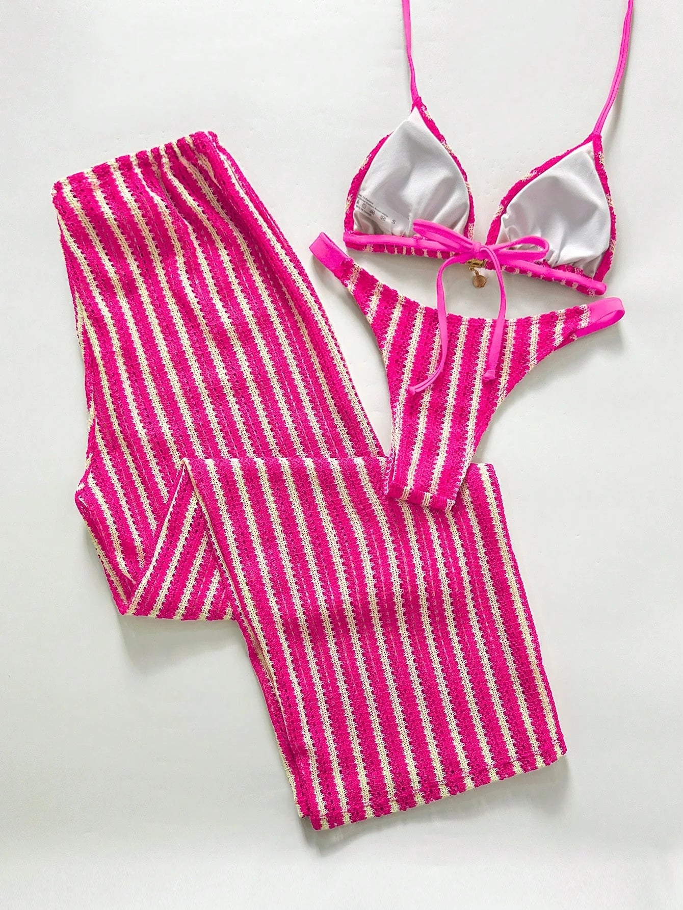 Conjunto Biquíni 3 Peças Crochê