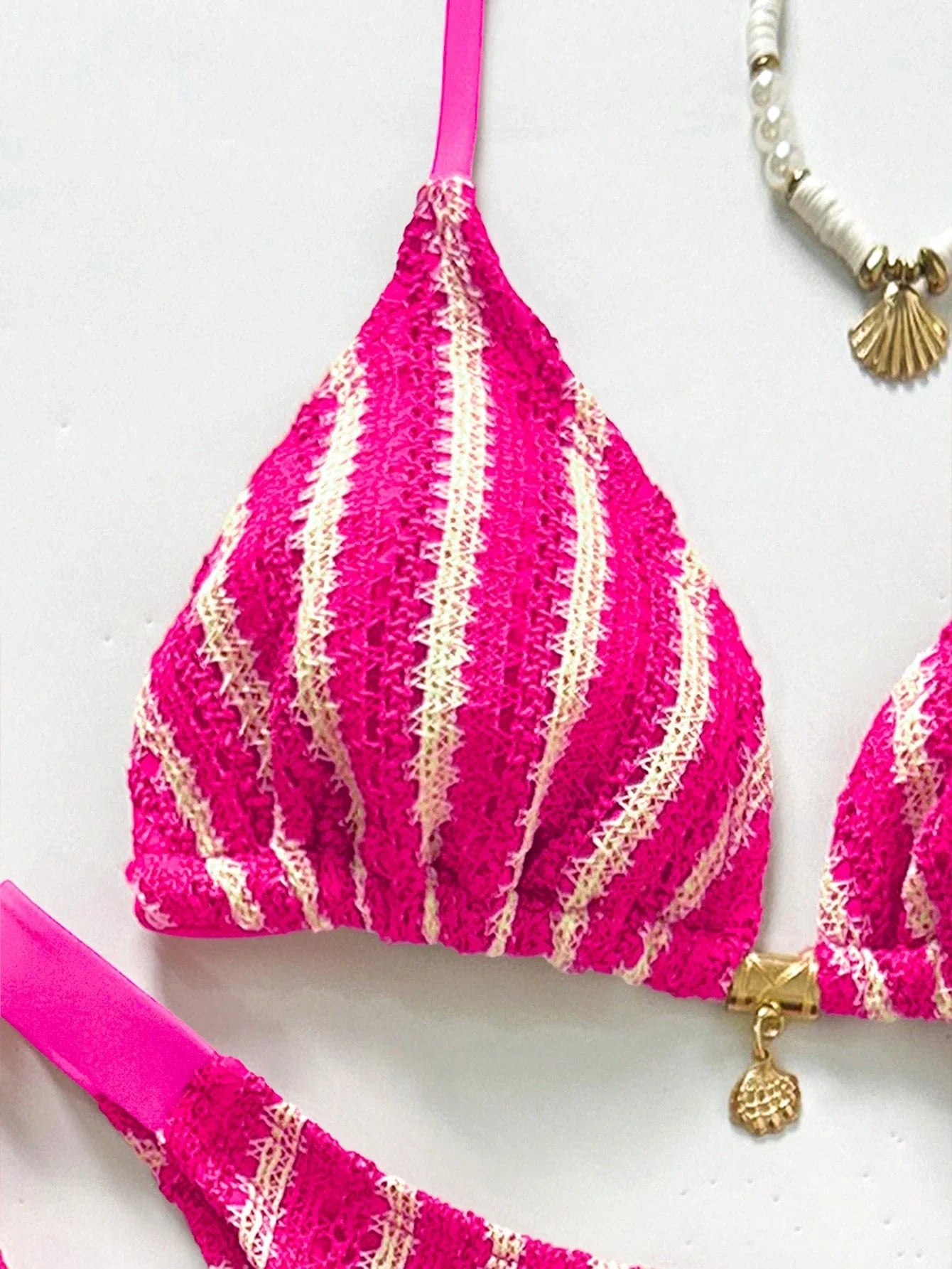 Conjunto Biquíni 3 Peças Tricô Elegante Ariela