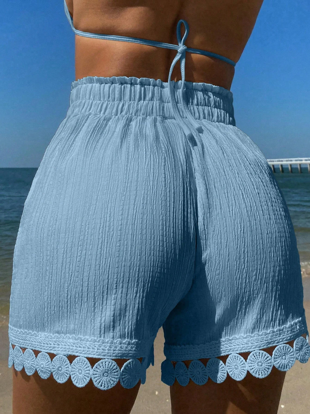 Short Saída de Praia Franzido
