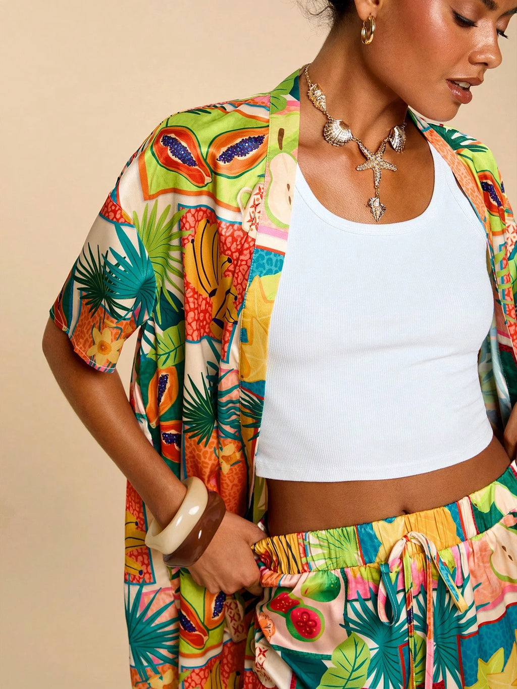Conjunto Tropical 2 Peças Casual