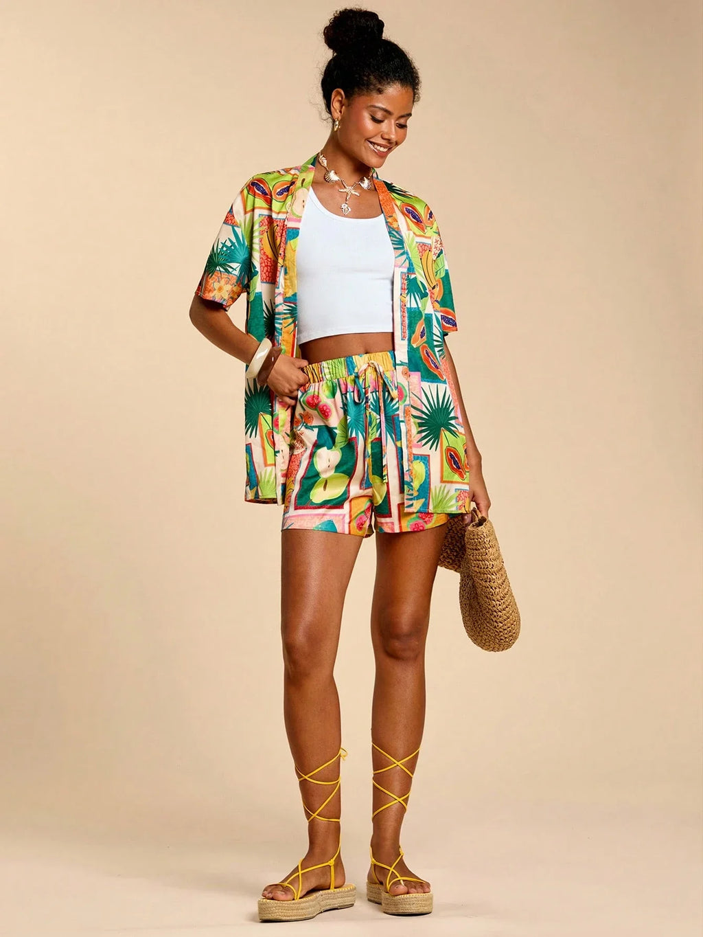 Conjunto Tropical 2 Peças Casual