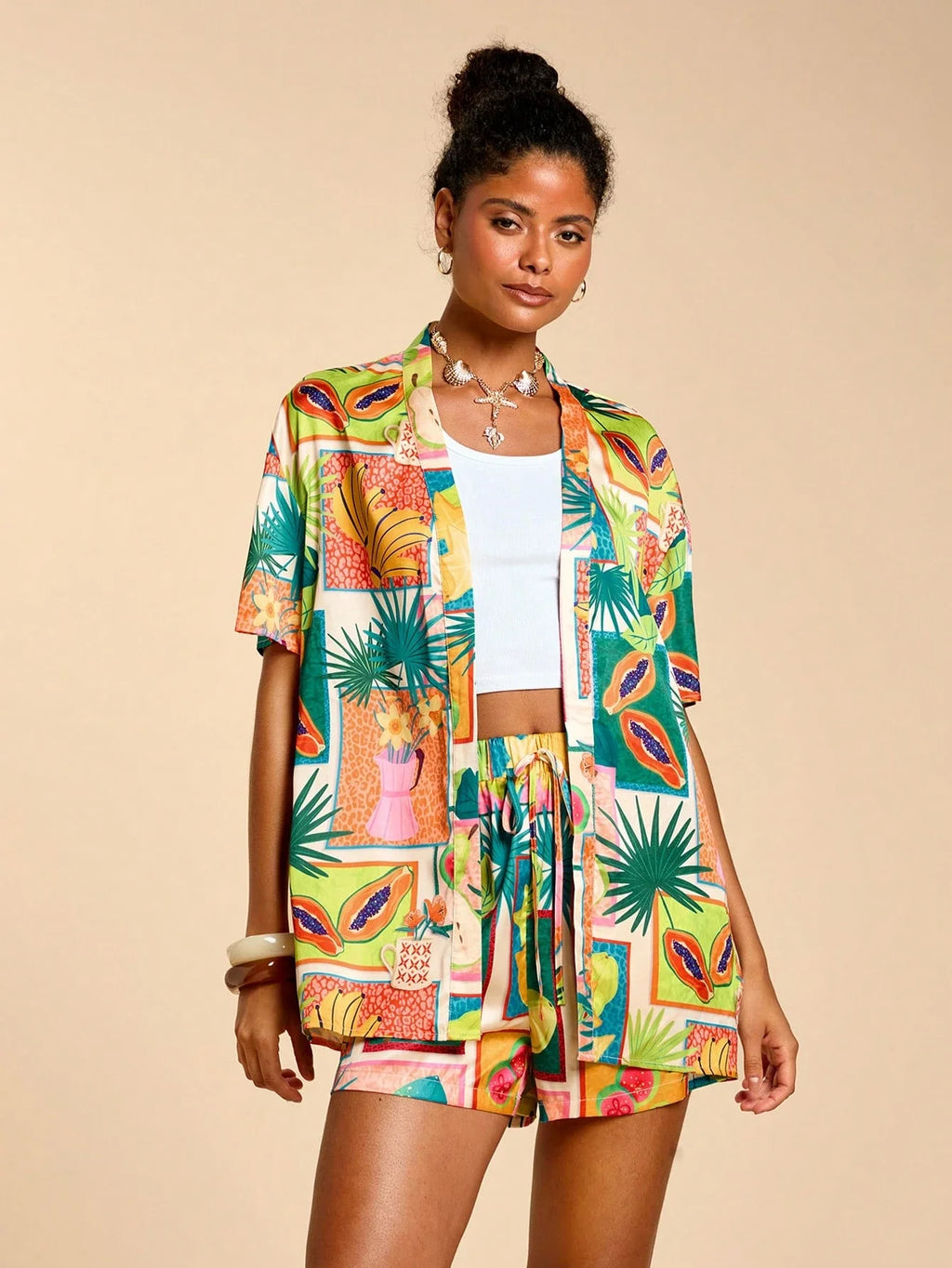 Conjunto Tropical 2 Peças Casual