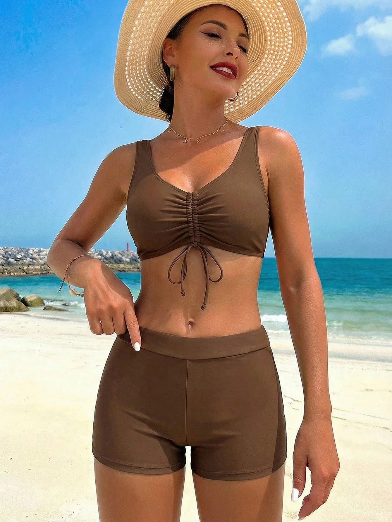 Conjunto Biquíni Tropical 3 Peças Laura