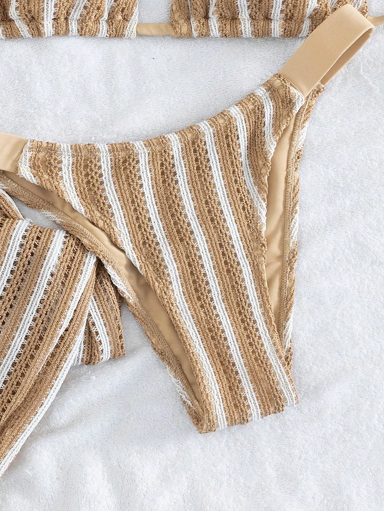 Conjunto Biquíni 3 Peças Tricô Rebeca