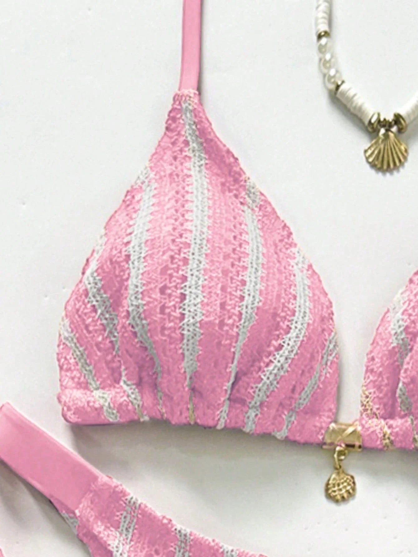 Conjunto Biquíni 3 Peças Tricô Elegante Ariela
