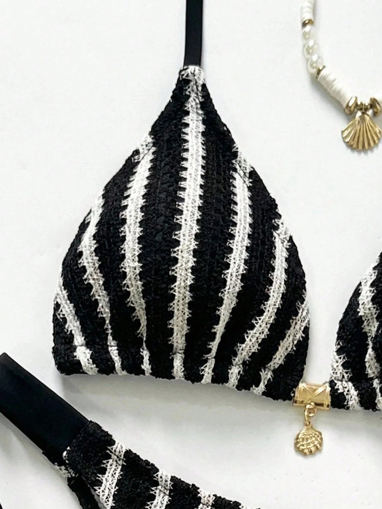Conjunto Biquíni 3 Peças Tricô Elegante Ariela