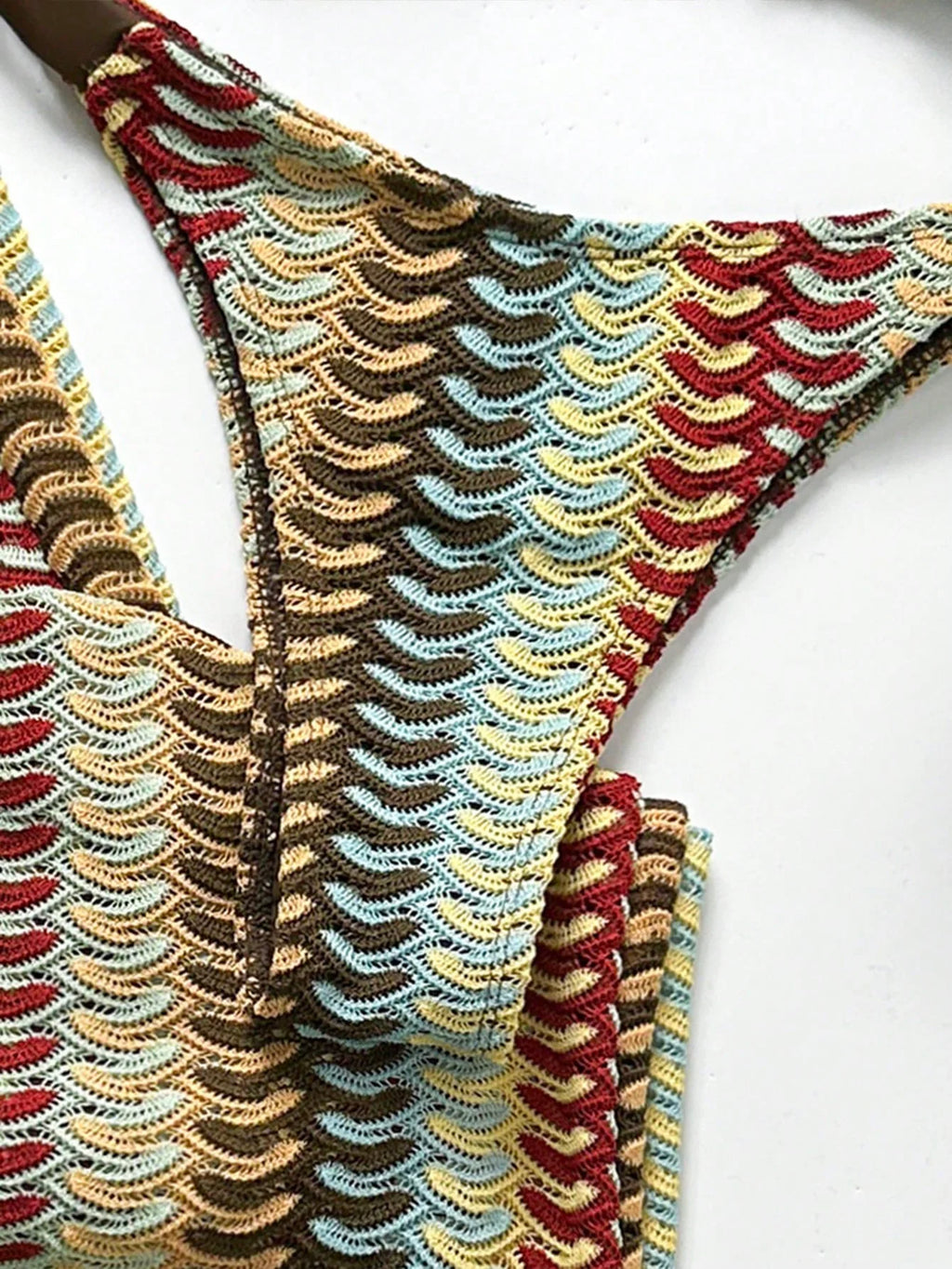 Conjunto Biquíni 3 Peças Tricô Elegante Ariela