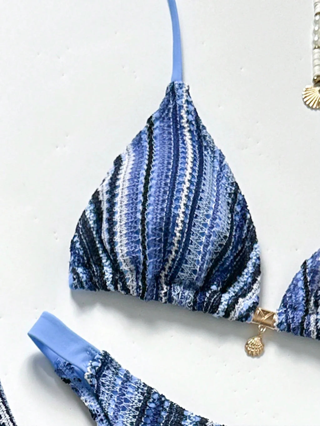 Conjunto Biquíni 3 Peças Tricô Elegante Ariela