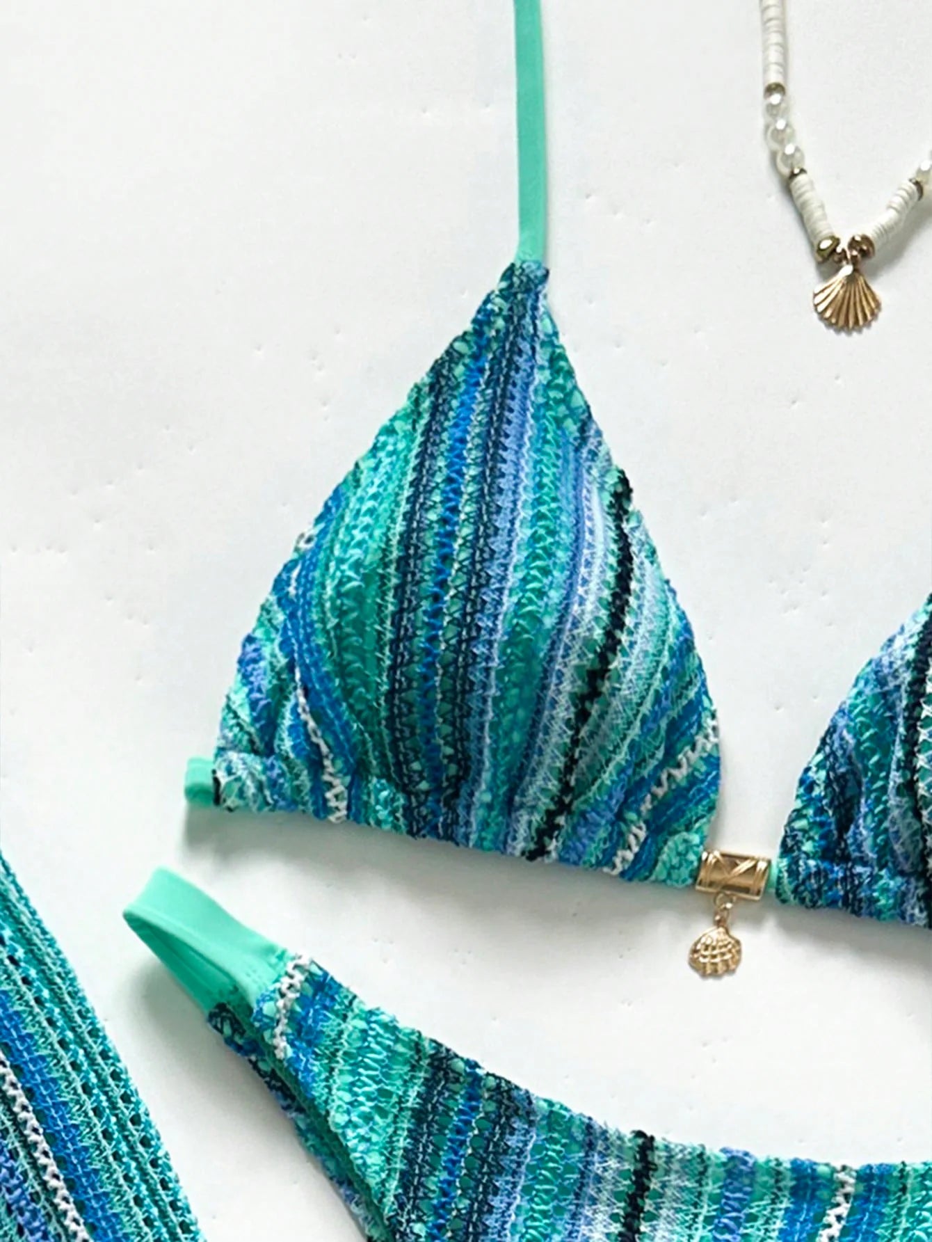 Conjunto Biquíni 3 Peças Tricô Elegante Ariela
