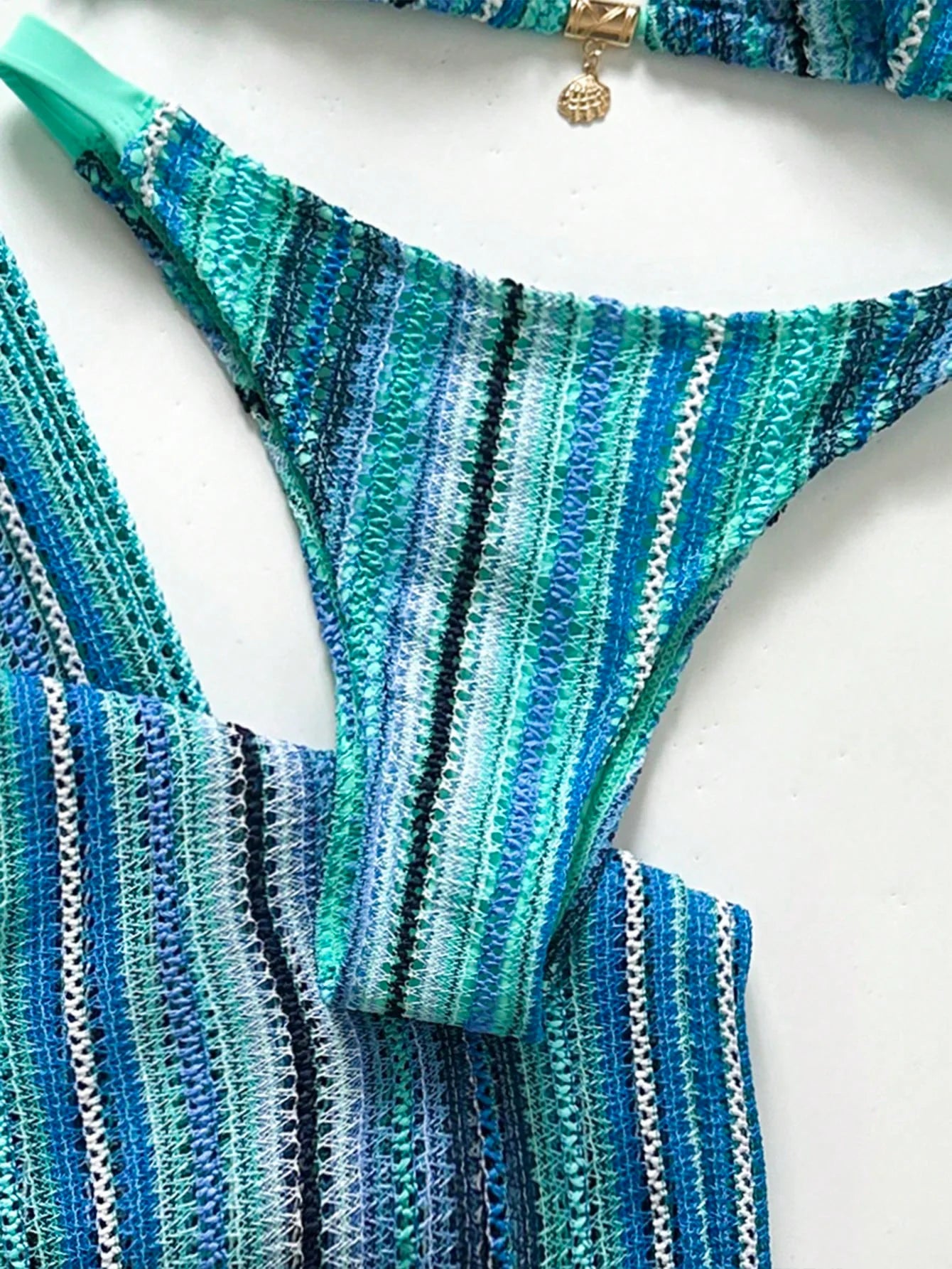 Conjunto Biquíni 3 Peças Tricô Elegante Ariela