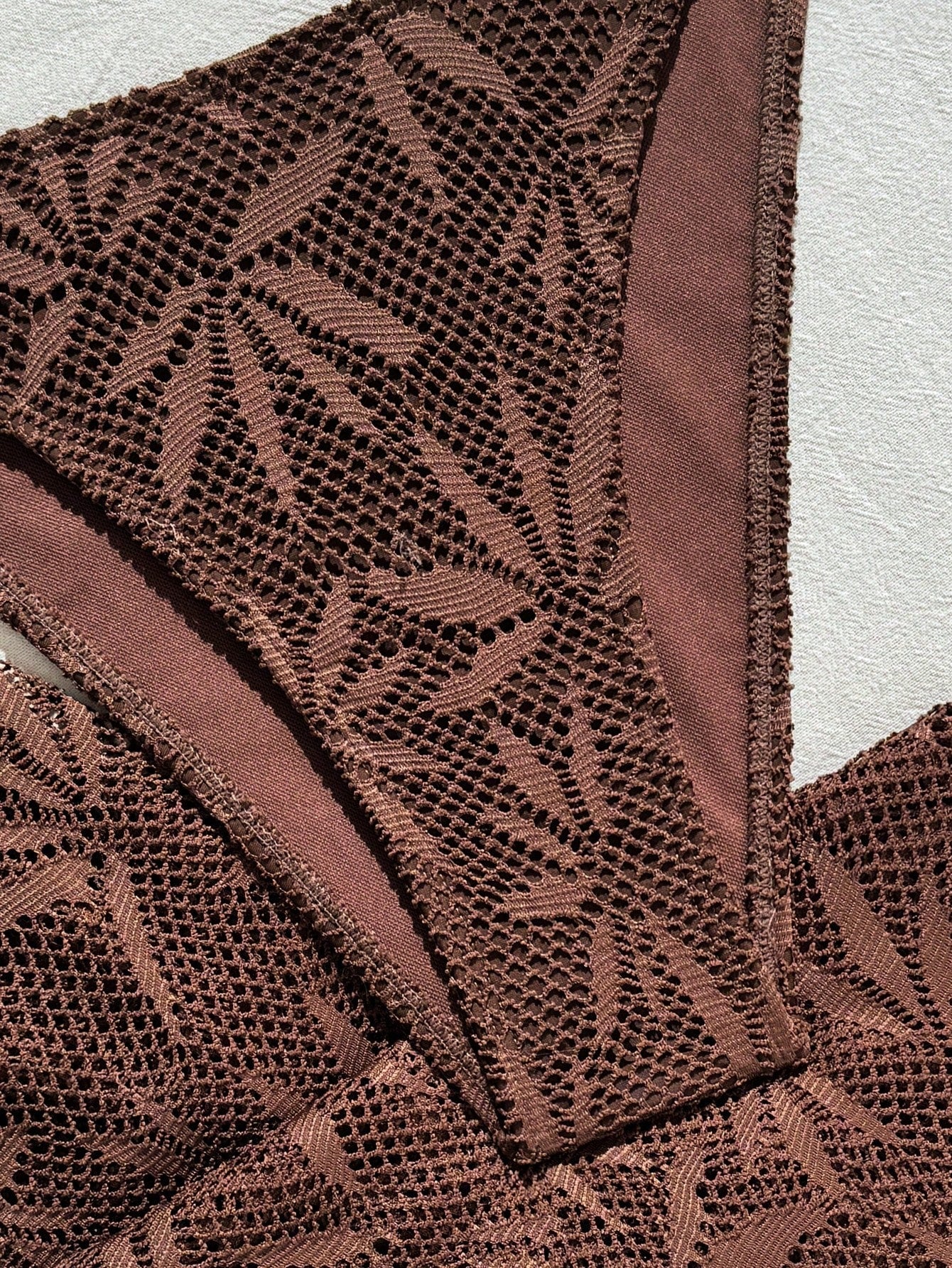 Conjunto Biquíni 3 Peças Renda Elegante Pérola