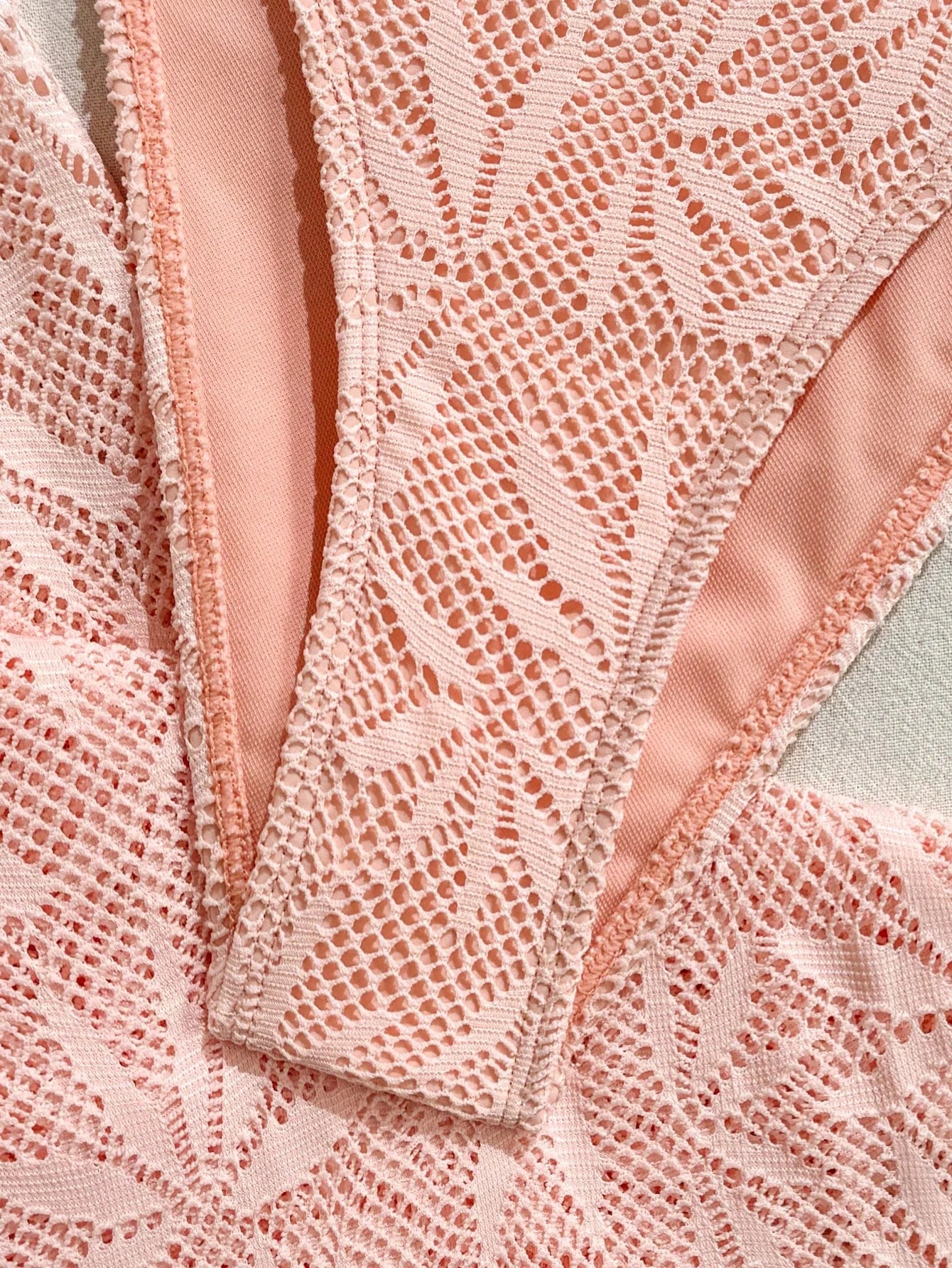 Conjunto Biquíni 3 Peças Renda Elegante Pérola