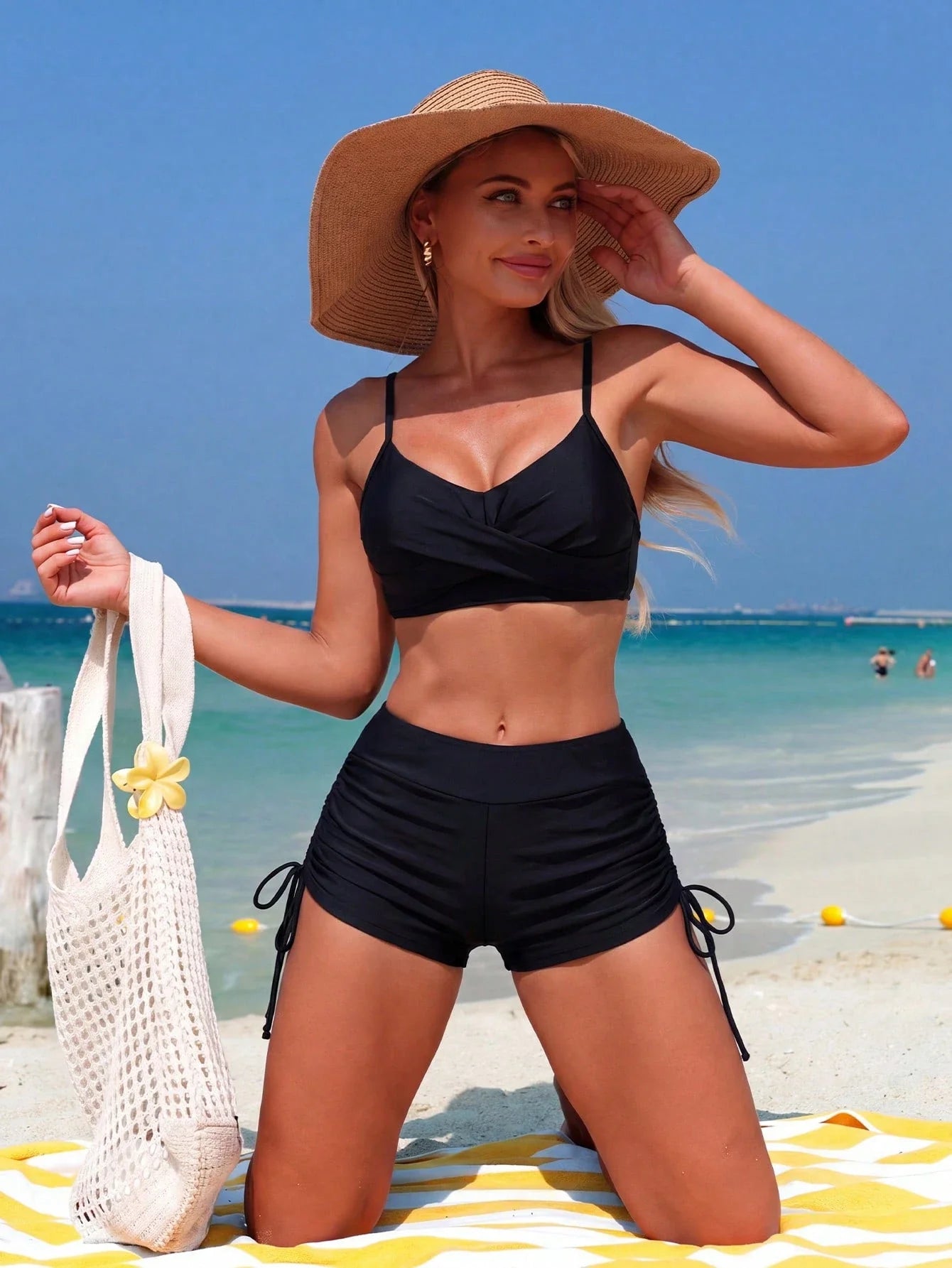Conjunto Biquíni Shorts 2 Peças Texturizado Alice