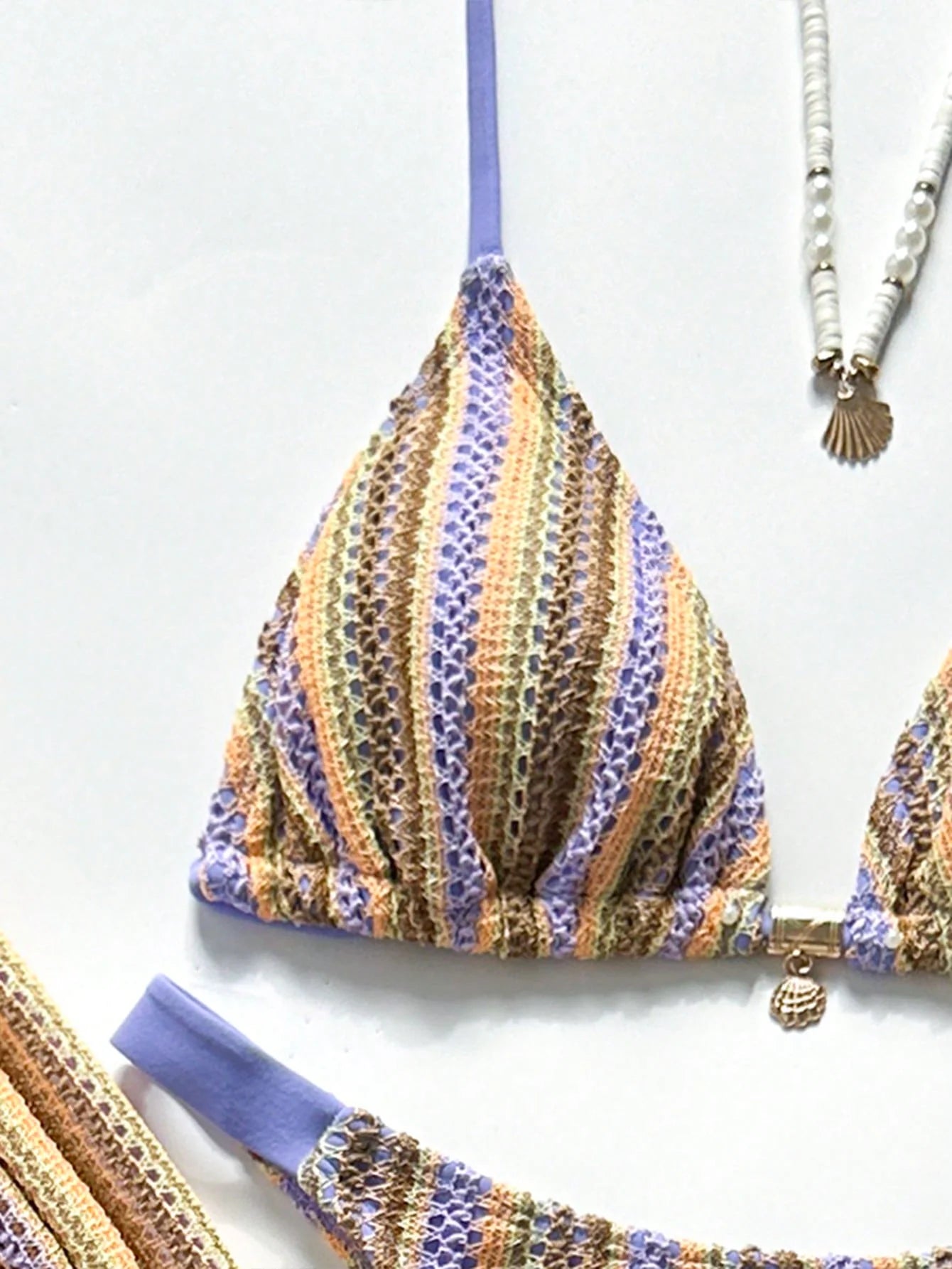 Conjunto Biquíni 3 Peças Tricô Elegante Ariela