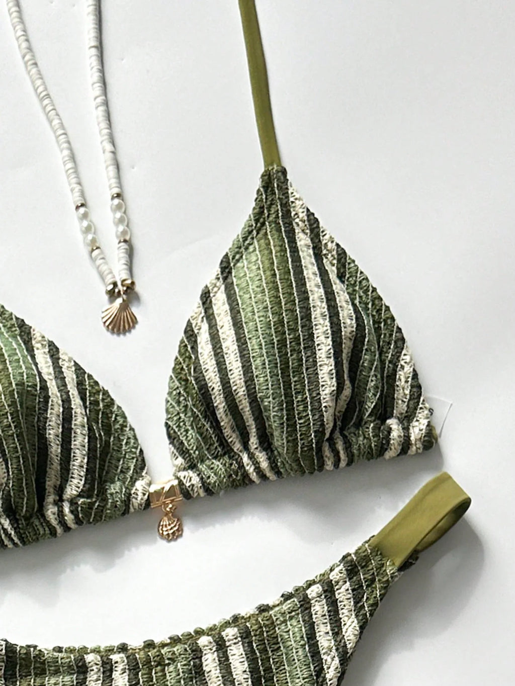 Conjunto Biquíni 3 Peças Tricô Elegante Ariela