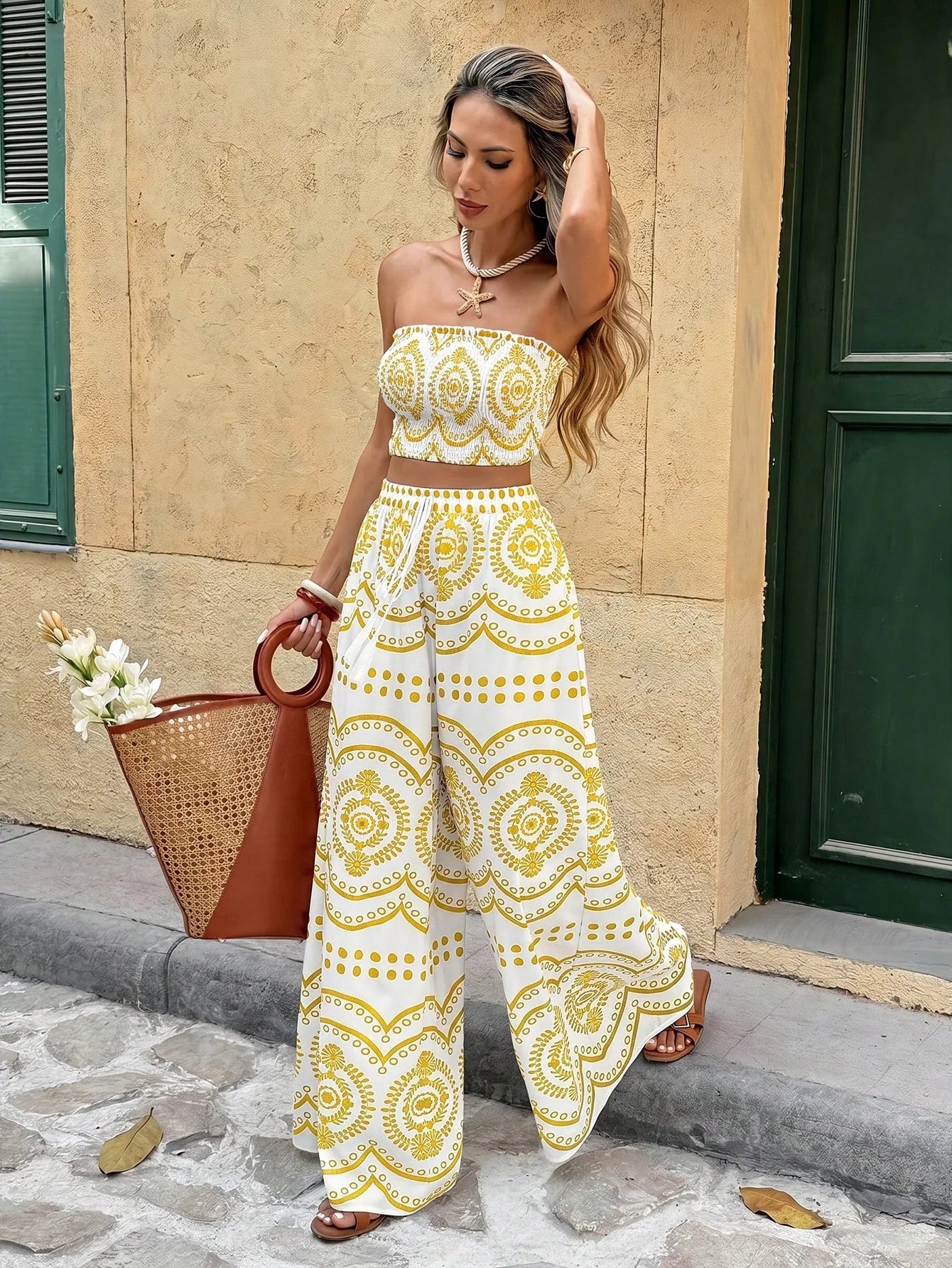 Conjunto de 2 peças Cropped Pérola