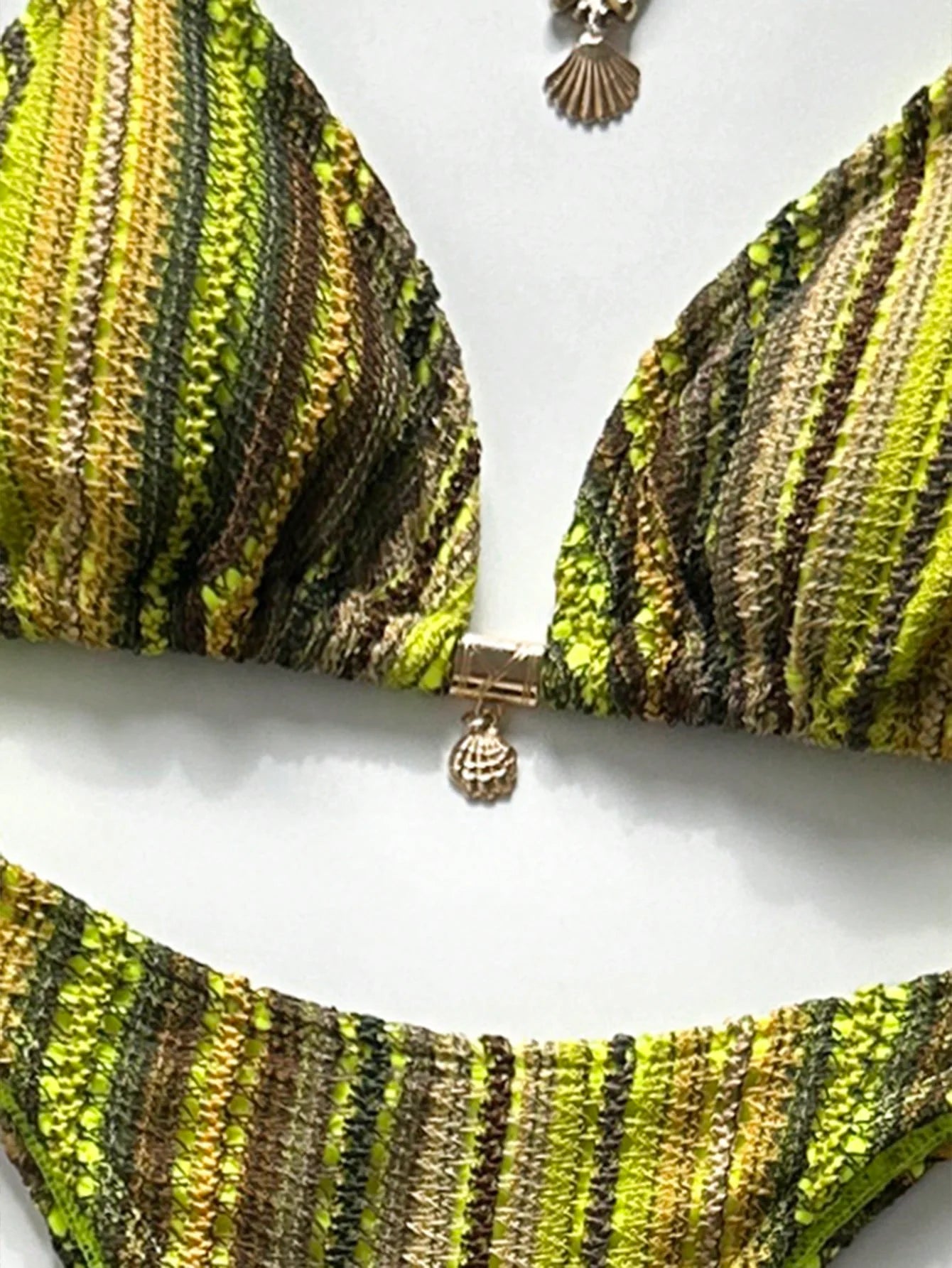 Conjunto Biquíni 3 Peças Tricô Elegante Ariela