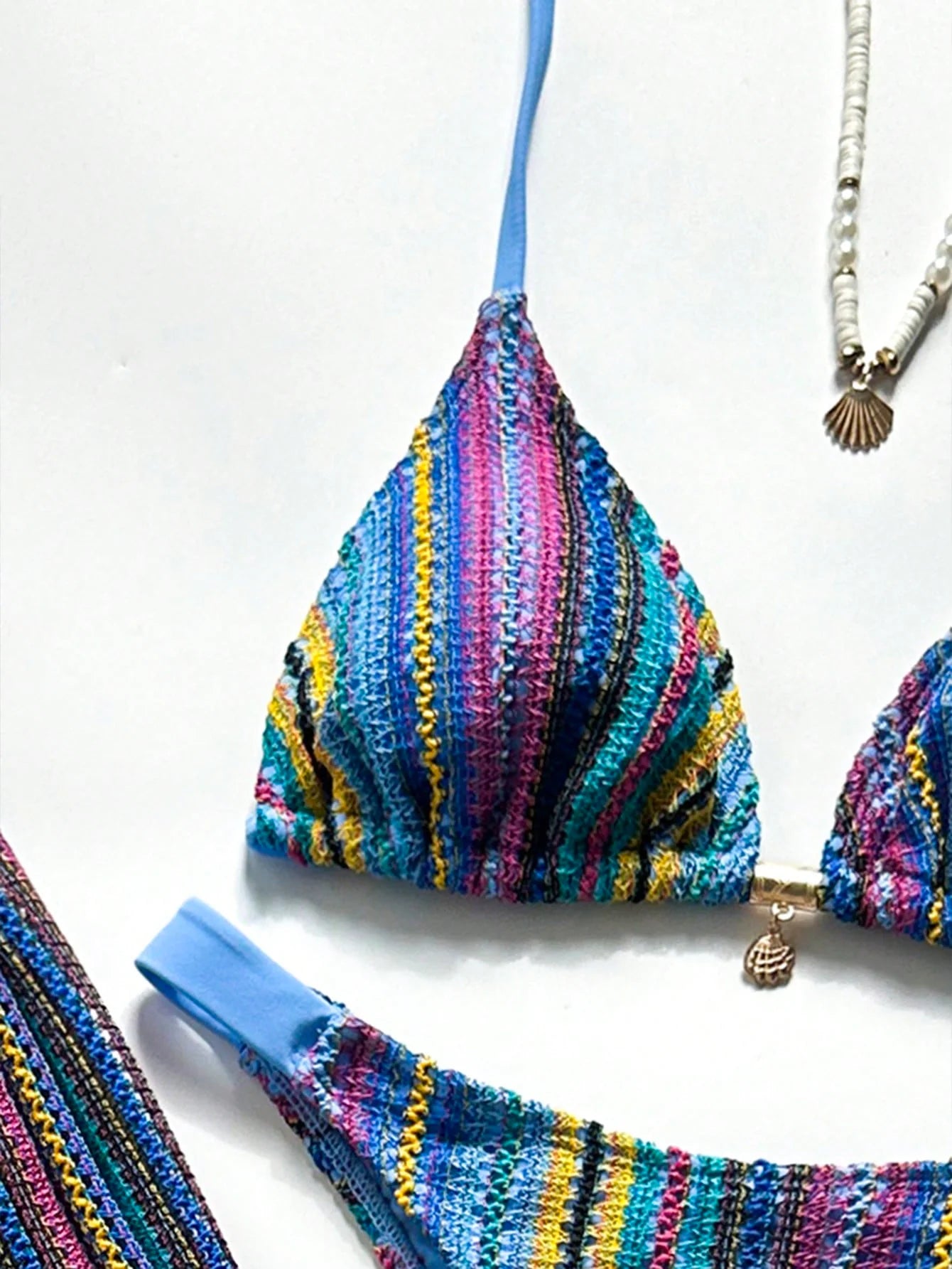 Conjunto Biquíni 3 Peças Tricô Elegante Ariela