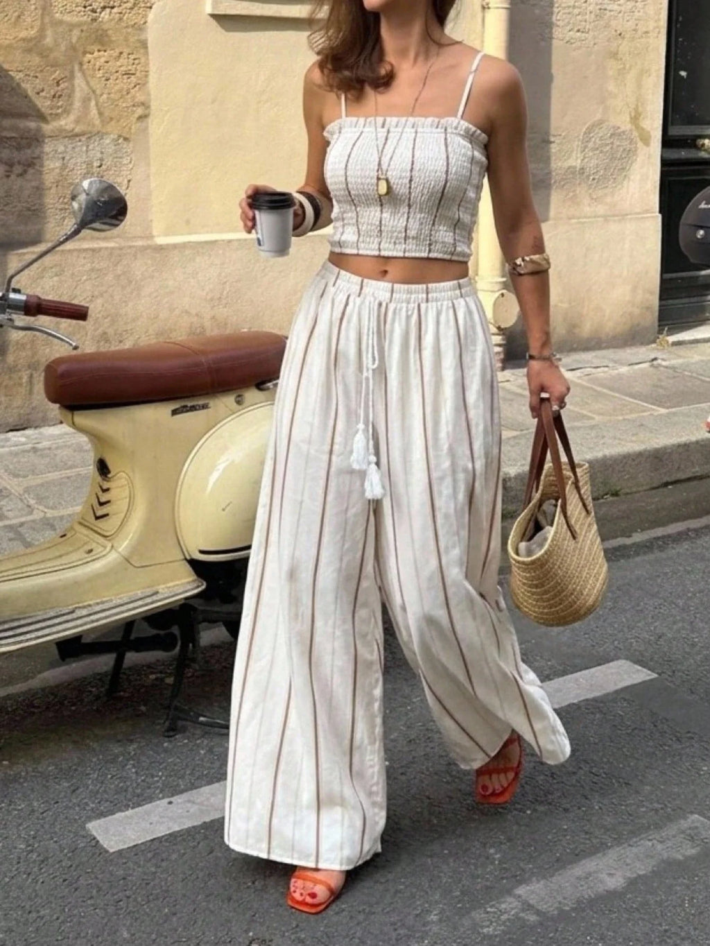 Conjunto de 2 peças Cropped Pérola