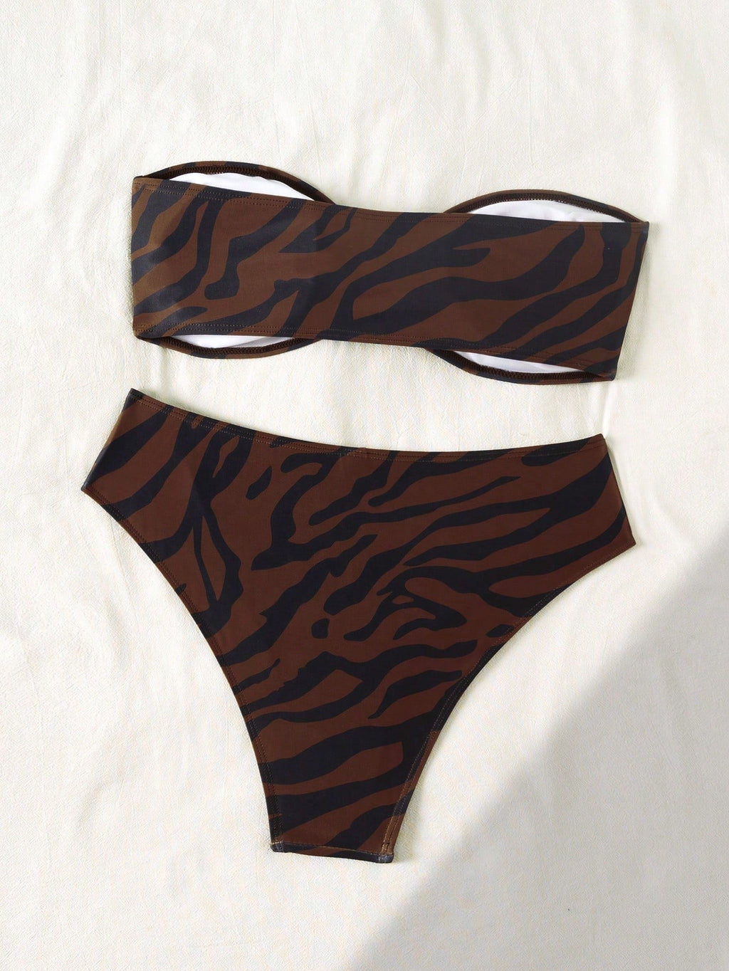 Biquíni Casual Estampa Zebra