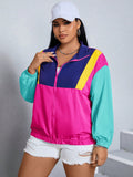 Corta-Vento Plus Size Zip Up