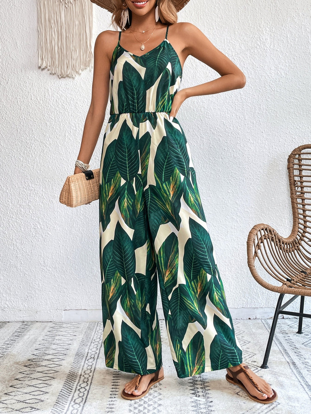 Macacão Verde Folhas