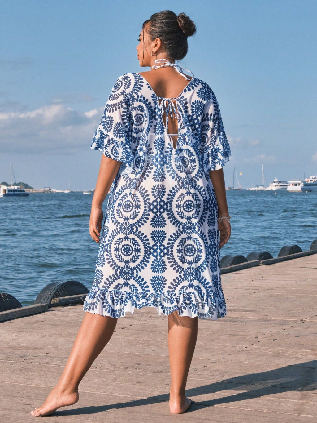 Saída de Praia Plus Size Sunset Glow