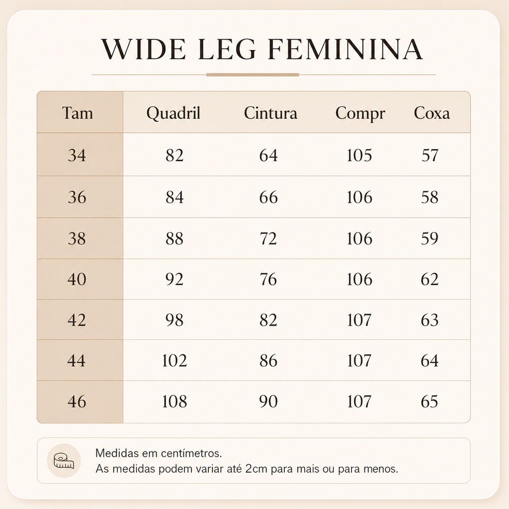 Calça Jeans Feminina Wide Leg Pantalona Cintura Alta